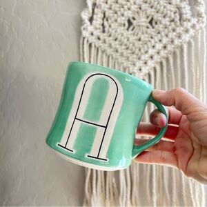 Anthropologie Colorway Monogram "A” Mug